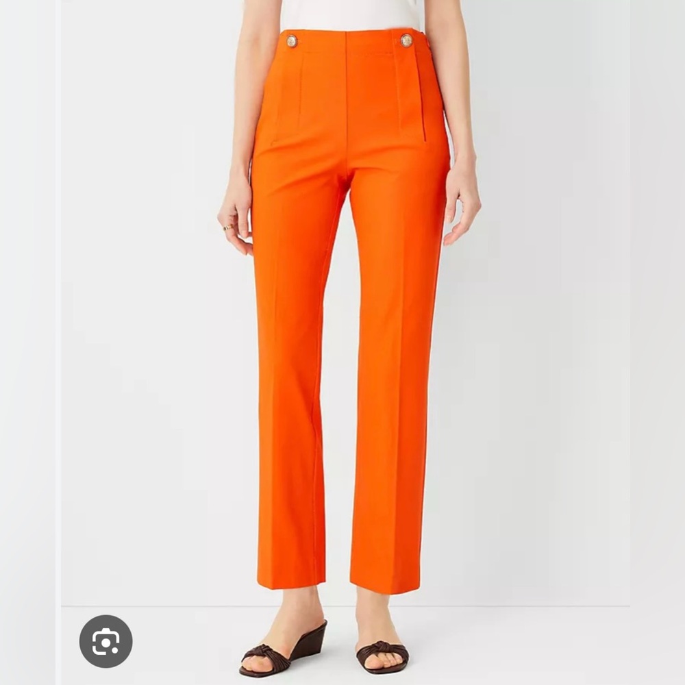 Ann Taylor Petite Pencil Sailor Pant in Twill Curvy Fit - 8